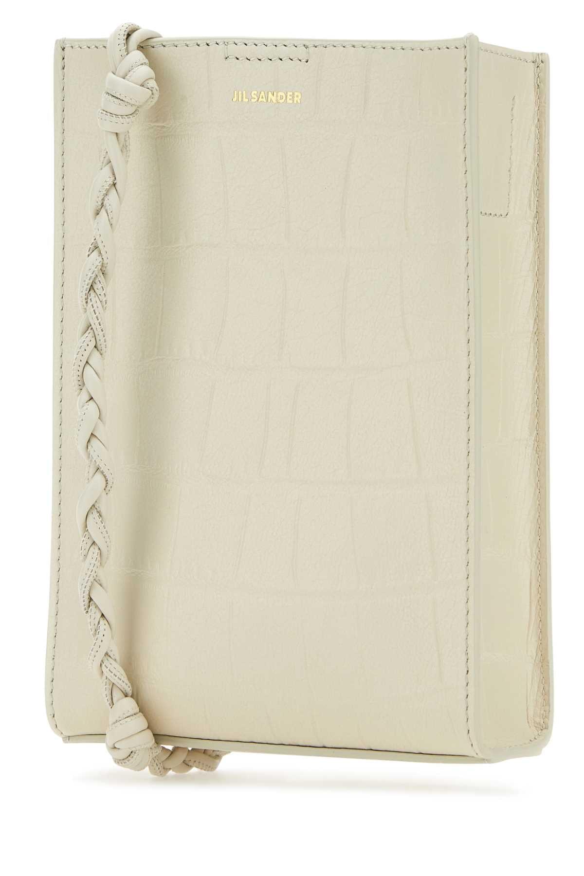 Jil Sander Women Ivory Leather Shoulder Bag Luosophy