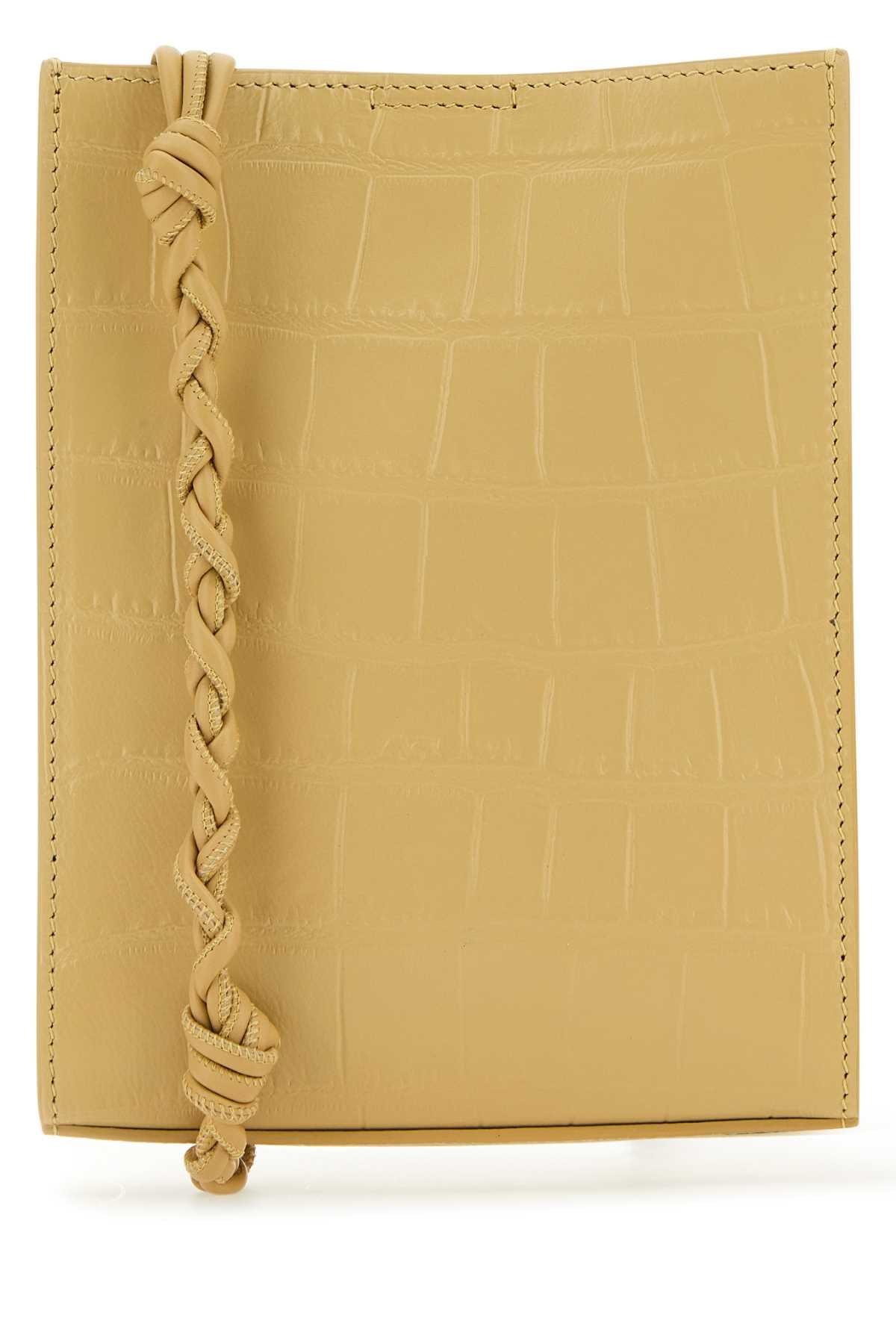 Jil Sander Women Beige Leather Small Tangle Shoulder Bag Luosophy