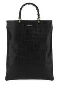 Jil Sander Women Black Leather Medium Shopping Bag Luosophy