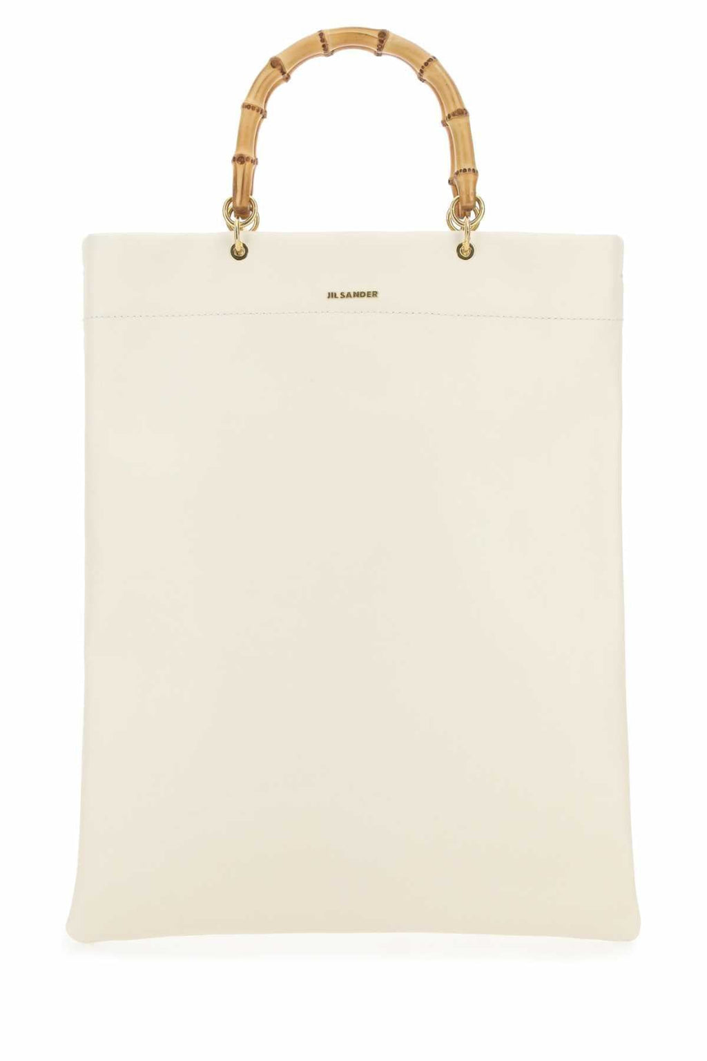 Jil Sander Women Ivory Leather Medium Shopping Bag Luosophy