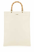 Jil Sander Women Ivory Leather Medium Shopping Bag Luosophy
