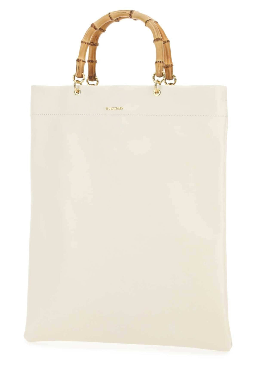 Jil Sander Women Ivory Leather Medium Shopping Bag Luosophy