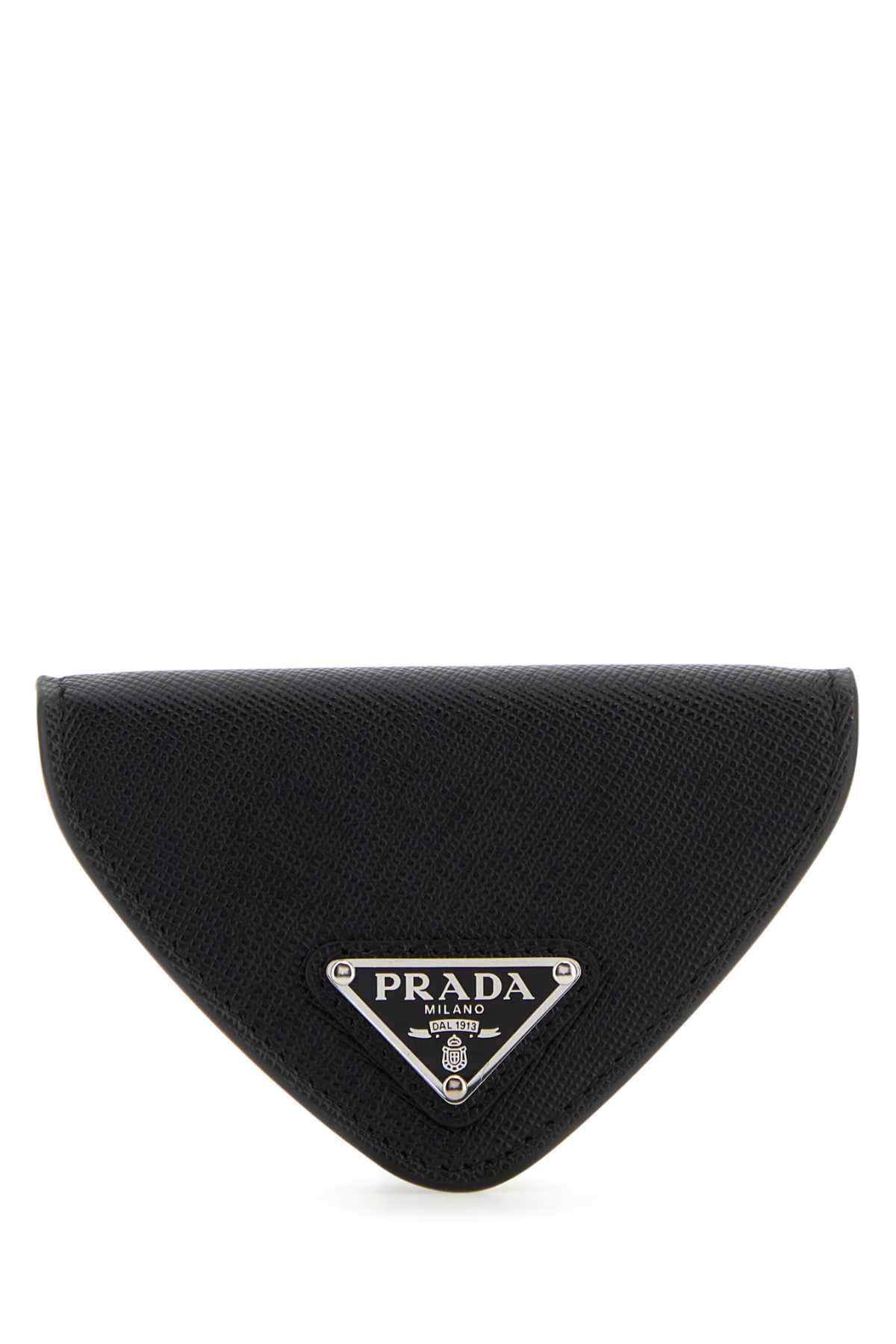 Prada Men Black Leather Coin Purse Luosophy