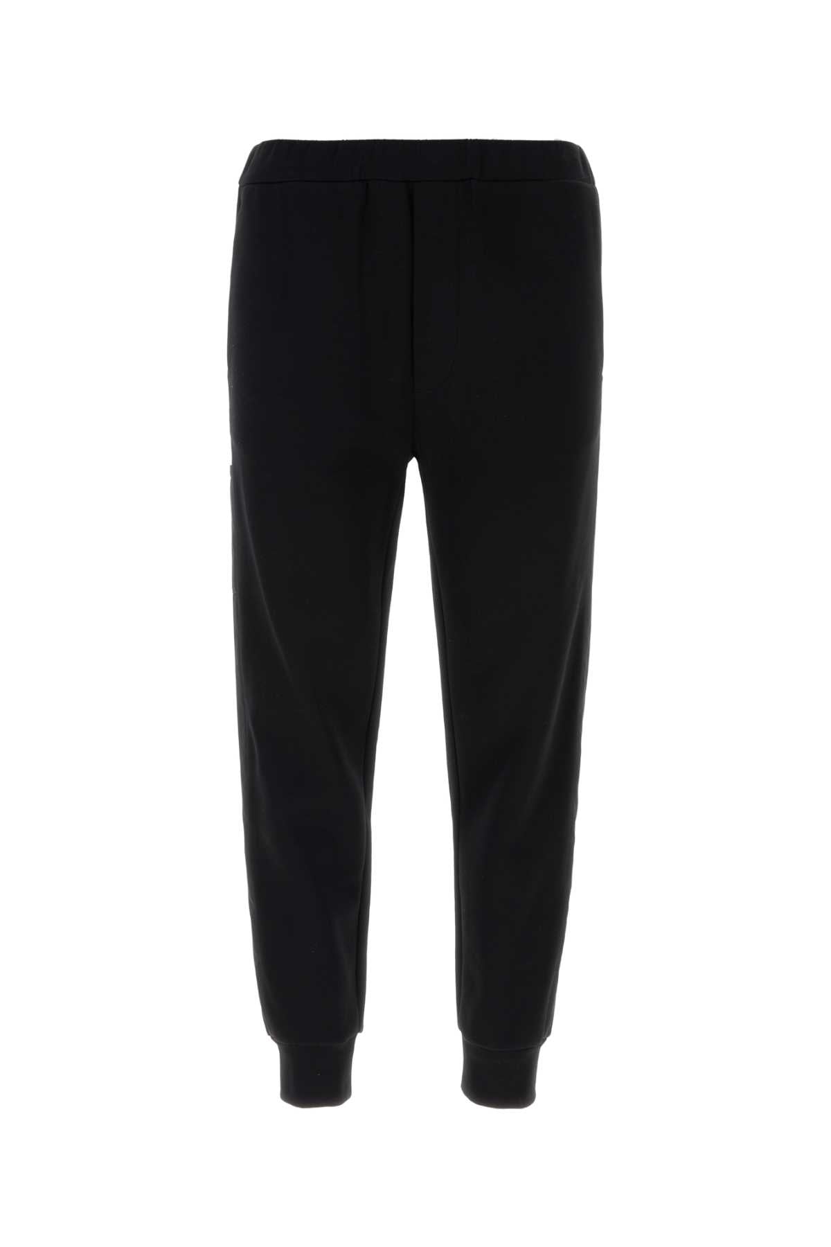 Prada Men Black Cotton Blend Joggers Luosophy