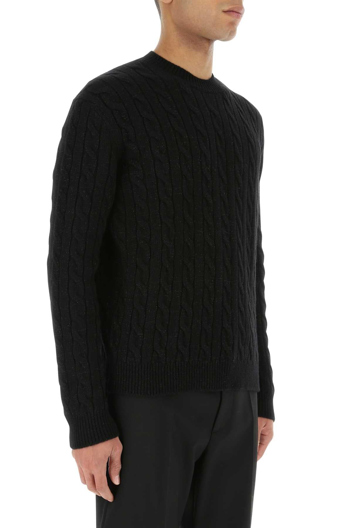 Prada Men Black Wool Blend Sweater Luosophy