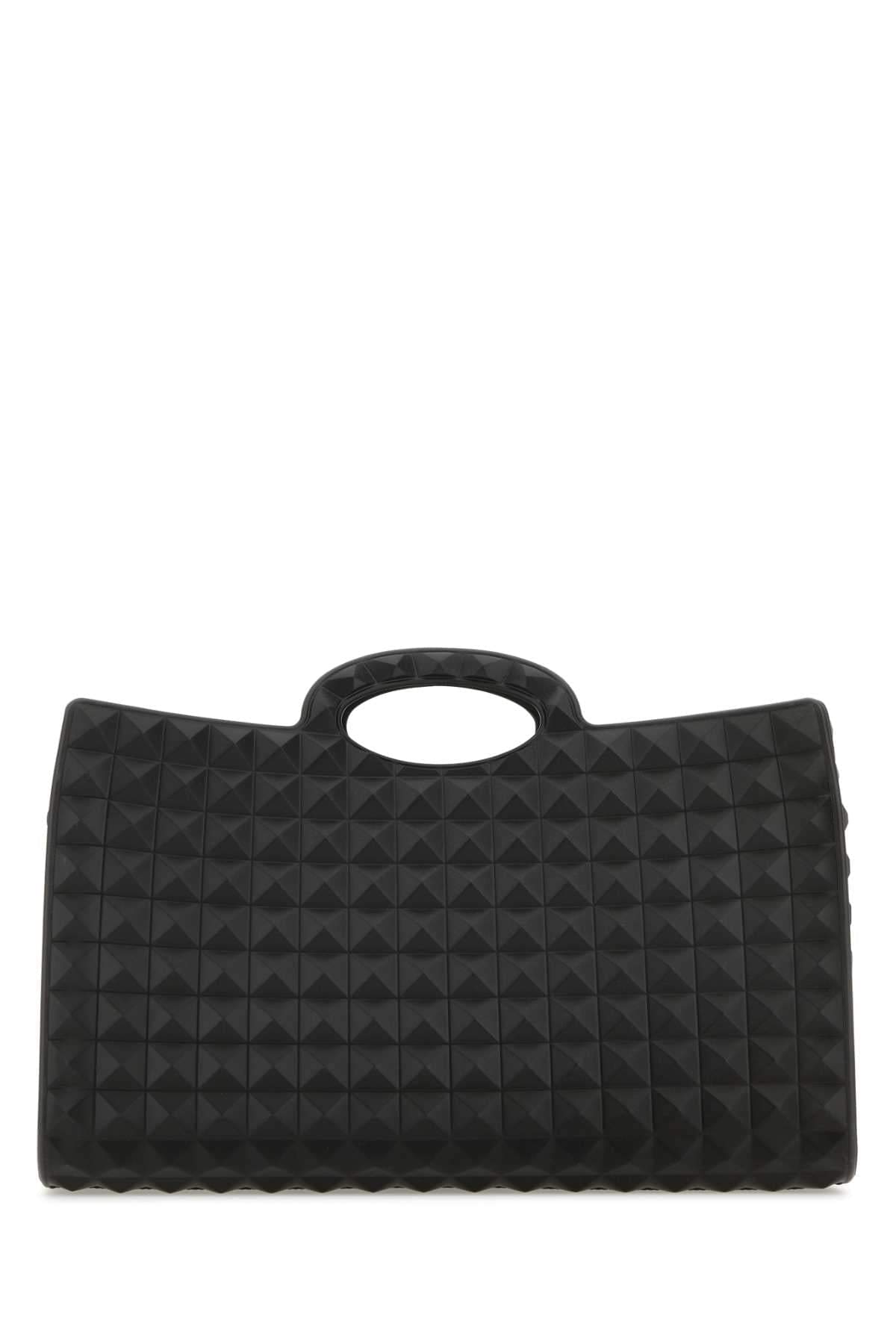 Valentino Garavani Men Black Rubber Le Troisiã¨Me Shopping Bag Luosophy