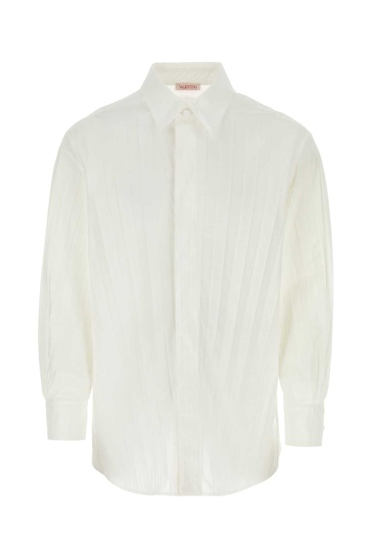Valentino Garavani Men White Tech Nylon Oversize Shirt Luosophy