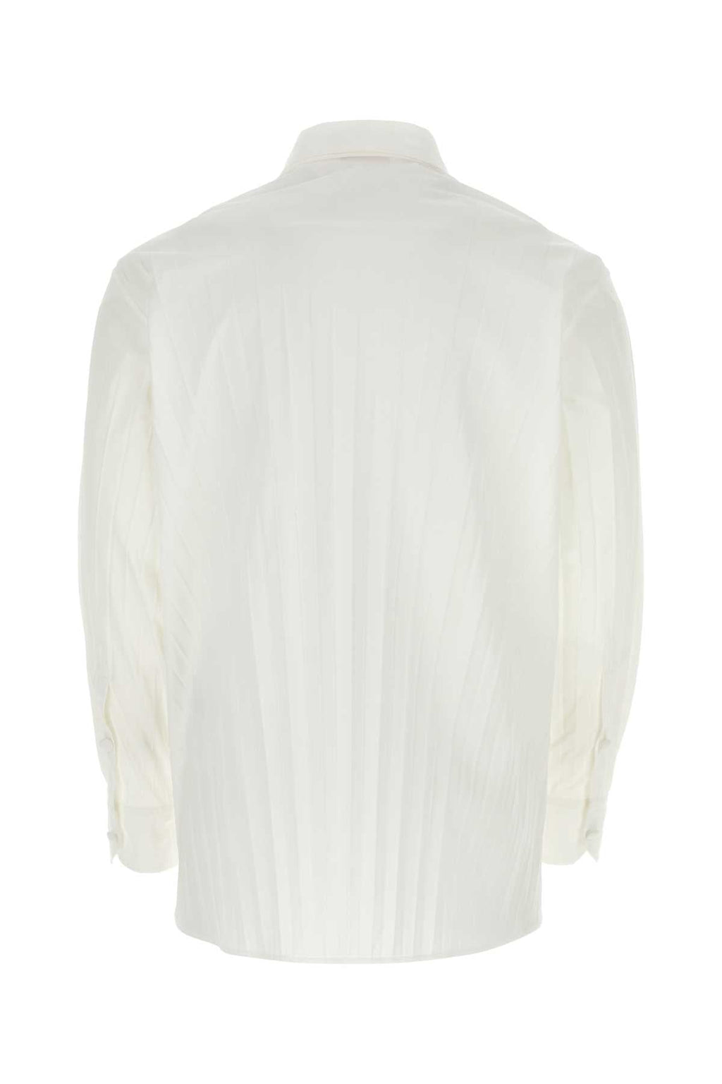 Valentino Garavani Men White Tech Nylon Oversize Shirt Luosophy