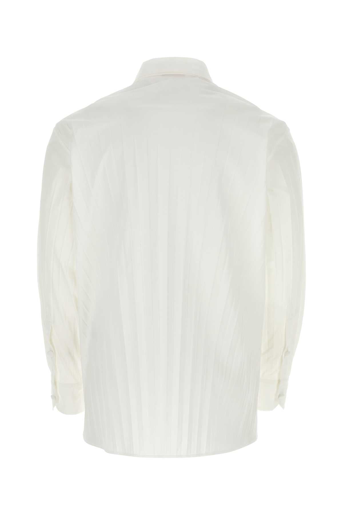 Valentino Garavani Men White Tech Nylon Oversize Shirt Luosophy
