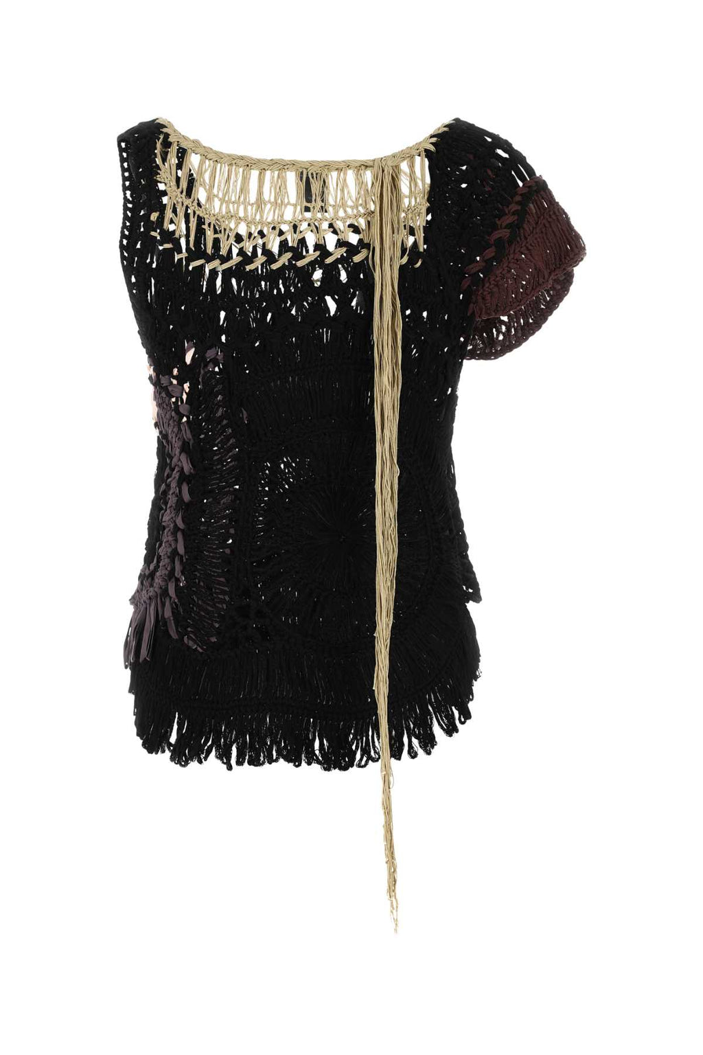 Dries Van Noten Women Black Crochet Top Luosophy