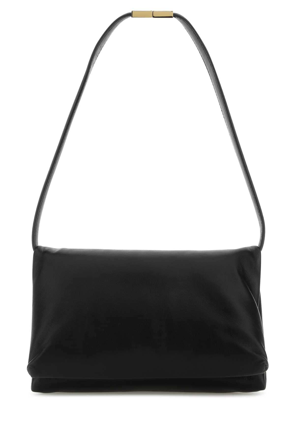 Marni Women Black Leather Prisma Shoulder Bag Luosophy