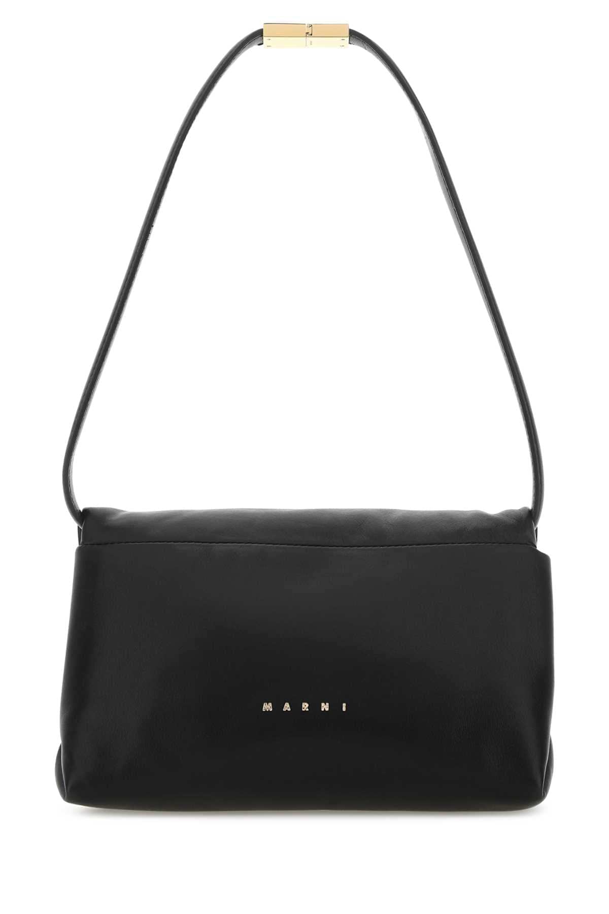 Marni Women Black Leather Prisma Shoulder Bag Luosophy