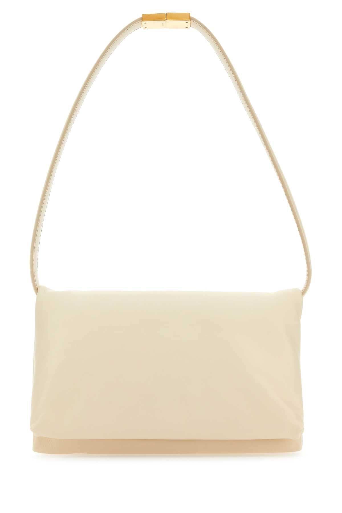 Marni Women Ivory Leather Prisma Shoulder Bag Luosophy