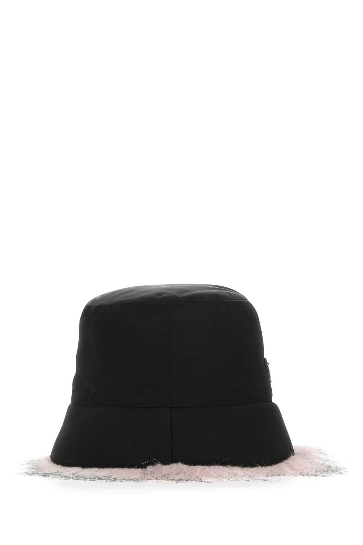 Prada Women Black Re-Nylon Hat Luosophy
