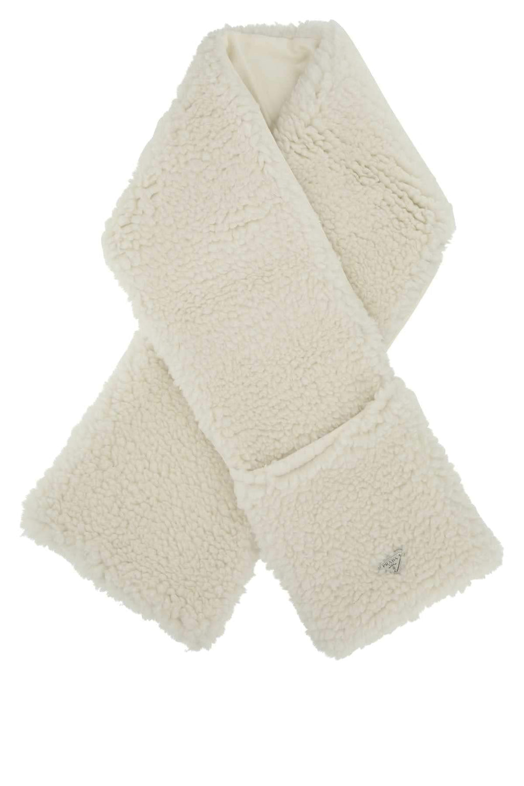 Prada Women Ivory Teddy Scarf Luosophy