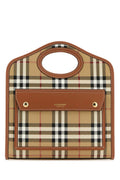 Burberry Women Printed Canvas And Leather Mini Pocket Handbag