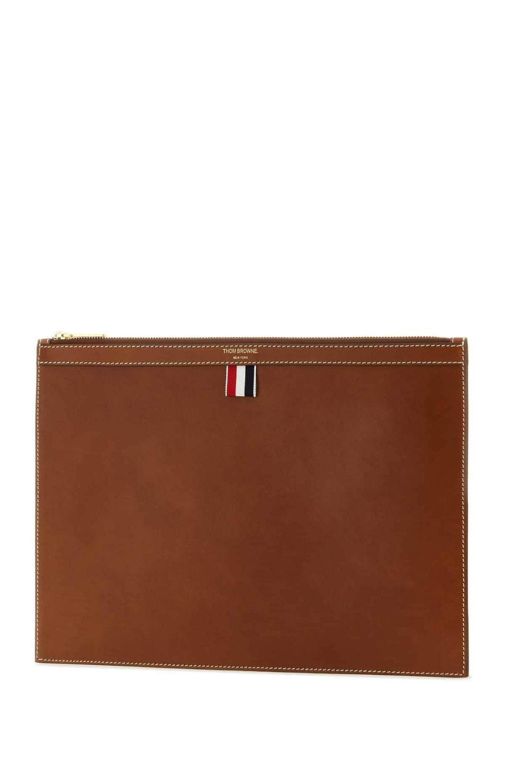 Thom Browne Men Brown Leather Document Case Luosophy