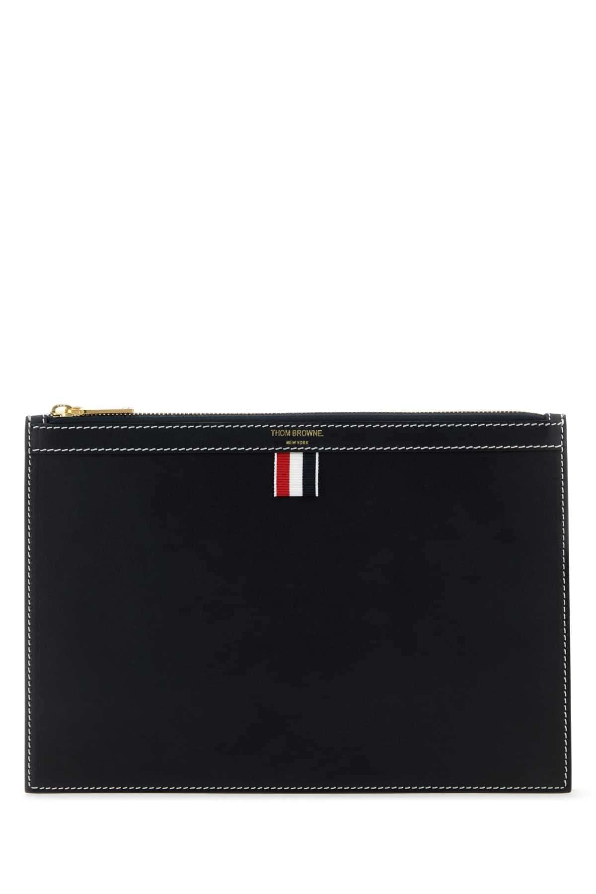 Thom Browne Men Midnight Blue Leather Document Case Luosophy