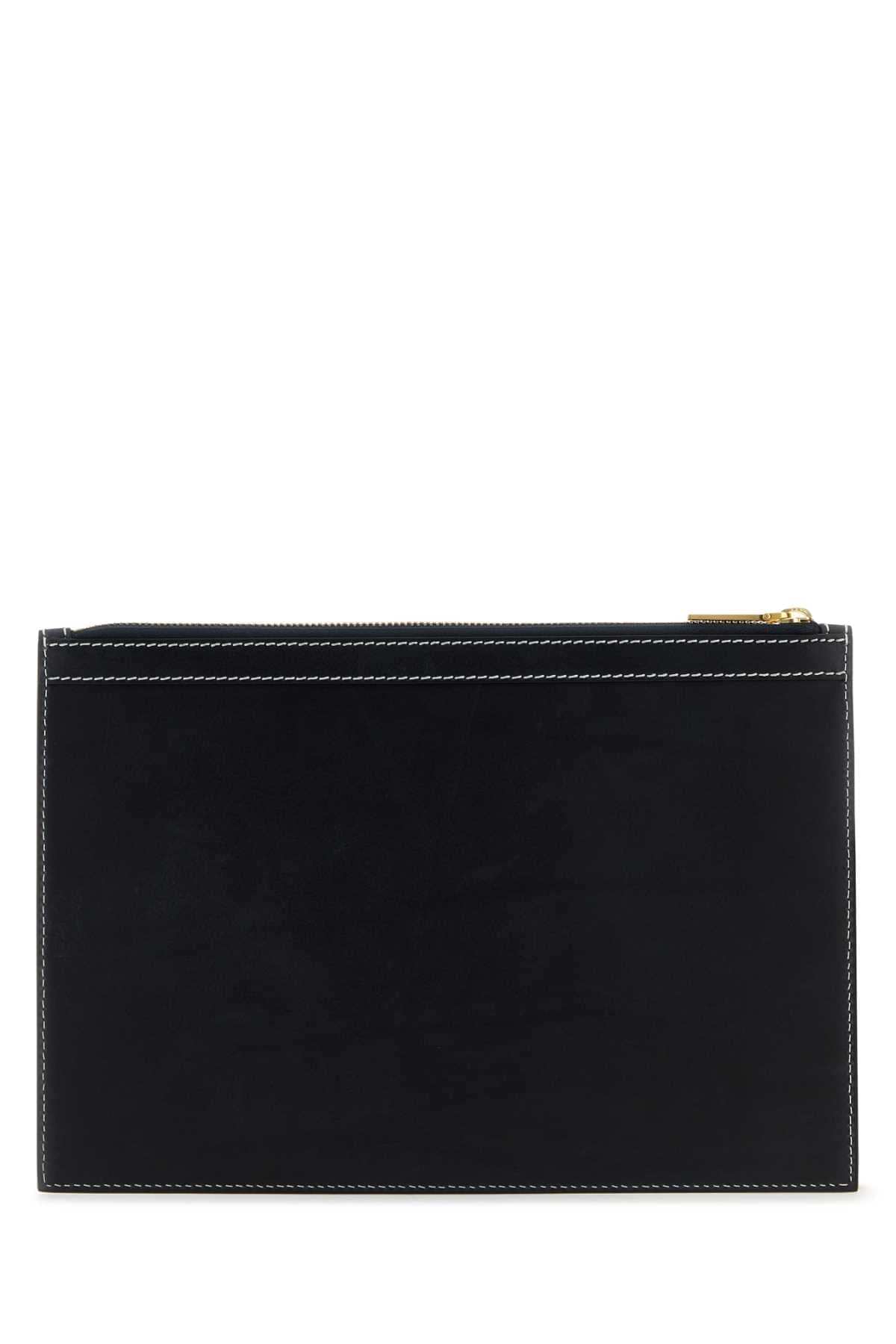 Thom Browne Men Midnight Blue Leather Document Case Luosophy