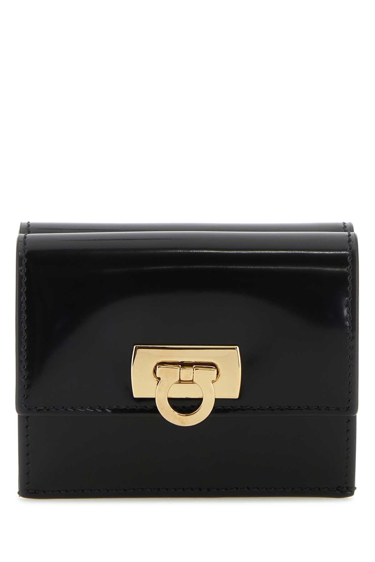Salvatore Ferragamo Women Black Leather Wallet