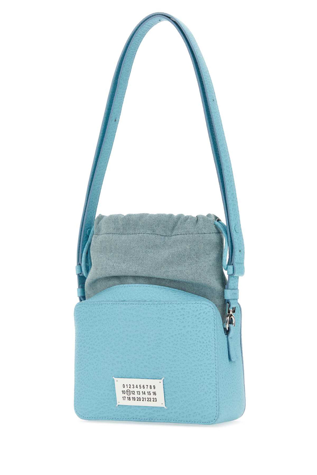 Maison Margiela Women Light Blue Leather And Fabric 5Ac Bucket Bag Luosophy