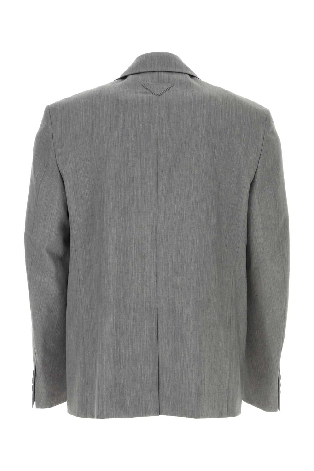 Prada Men Melange Grey Wool Blend Blazer Luosophy
