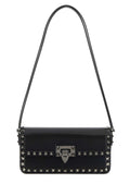Valentino Garavani Women Black Leather Rockstud Shoulder Bag Luosophy