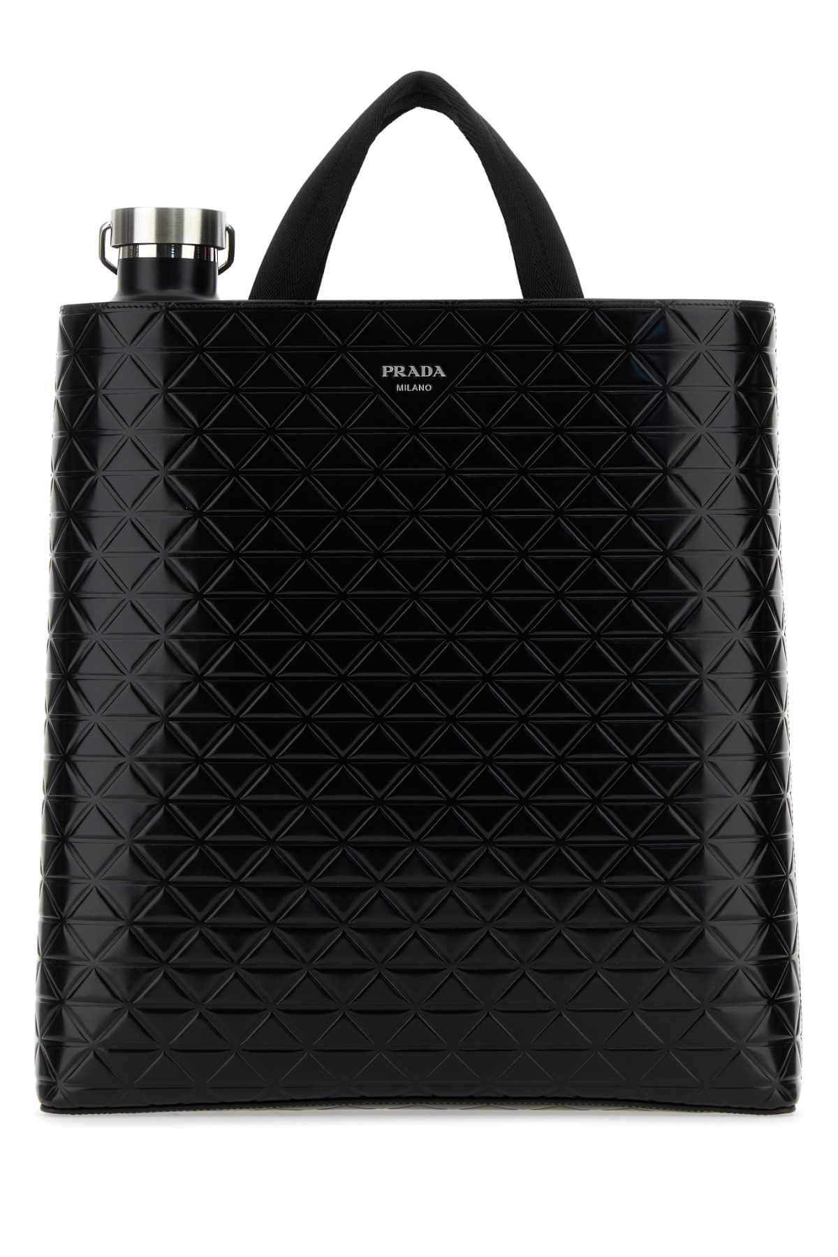 Prada Men Black Leather Shopping Bag Luosophy