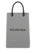 Balenciaga Women Grey Leather Phone Case Luosophy