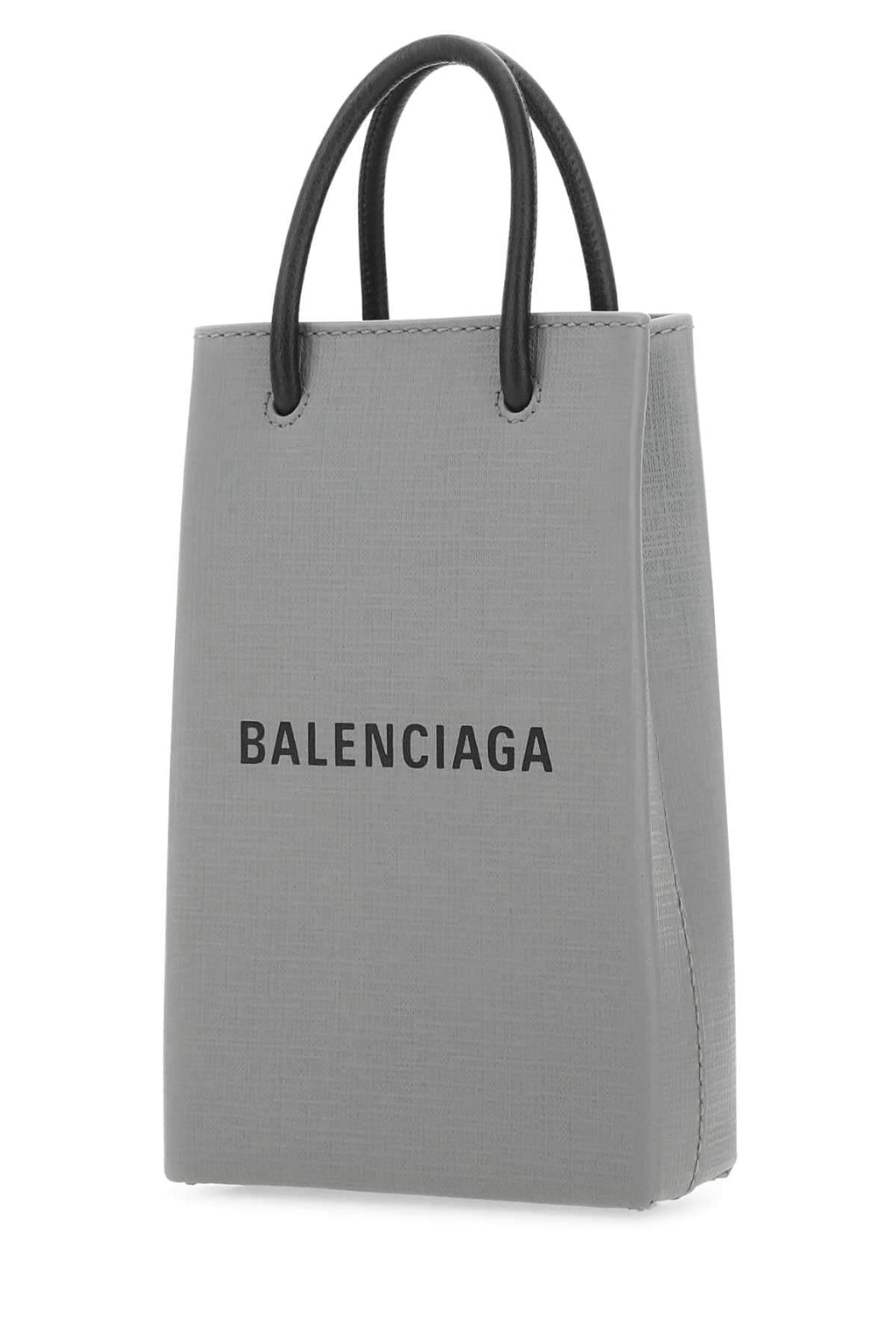 Balenciaga Women Grey Leather Phone Case Luosophy