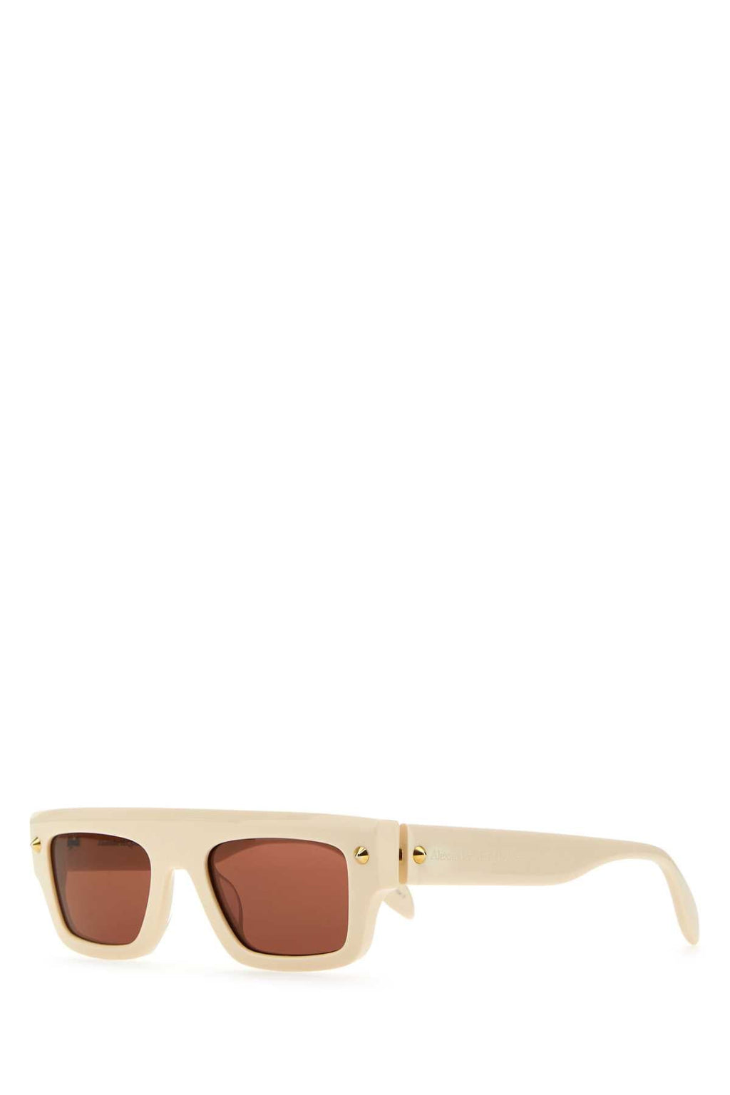 Alexander Mcqueen Women Ivory Acetate Sunglasses Luosophy