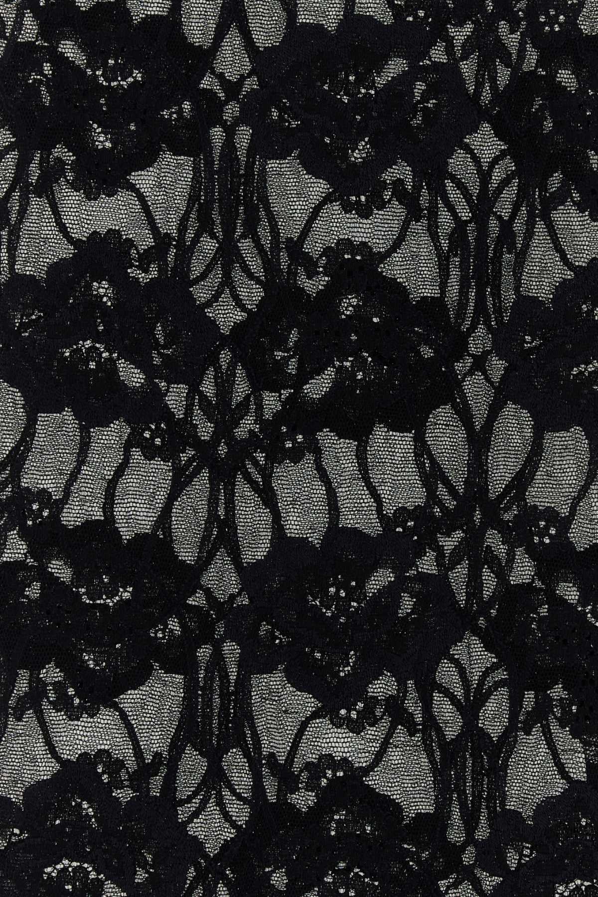 Saint Laurent Women Black Lace Collant Luosophy
