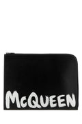 Alexander Mcqueen Men Black Leather Document Holder Luosophy