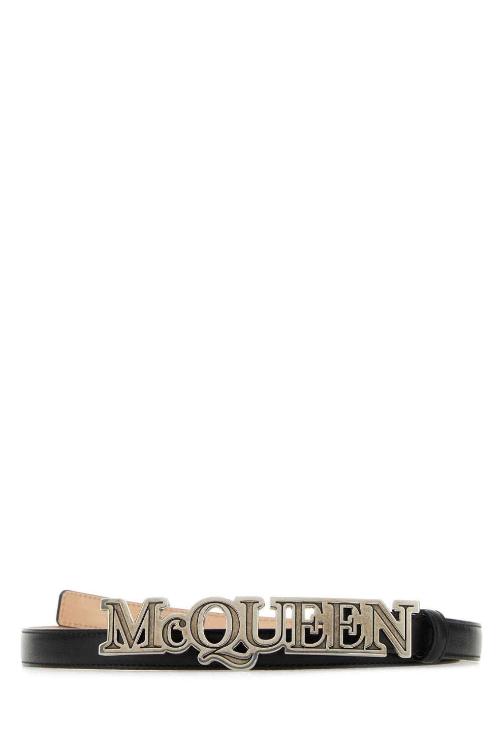 Alexander Mcqueen Men Black Leather Belt Luosophy