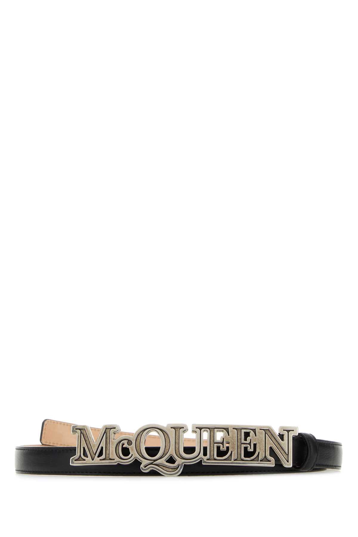 Alexander Mcqueen Men Black Leather Belt Luosophy