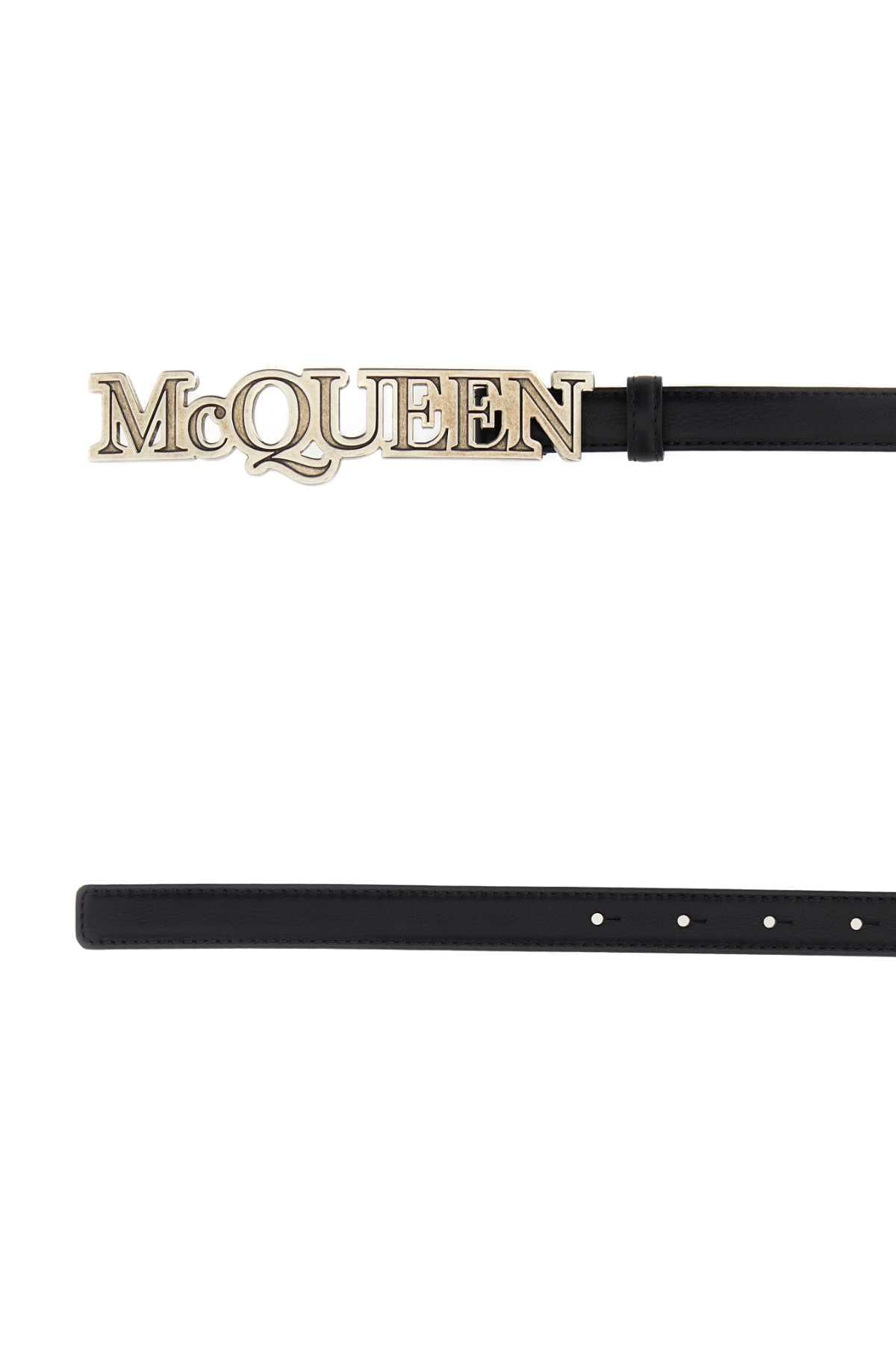 Alexander Mcqueen Men Black Leather Belt Luosophy