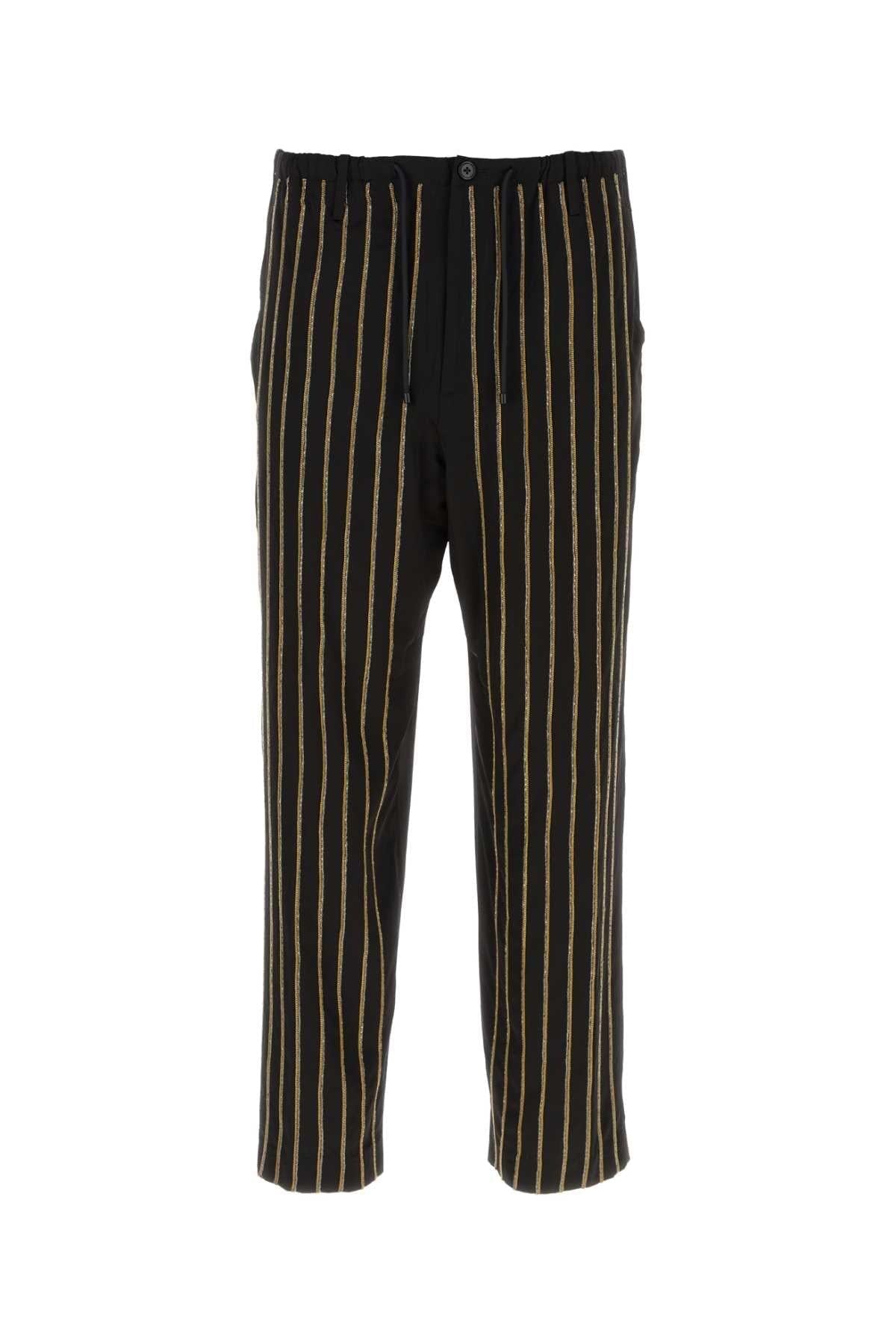 Dries Van Noten Men Black Viscose Blend Pant Luosophy