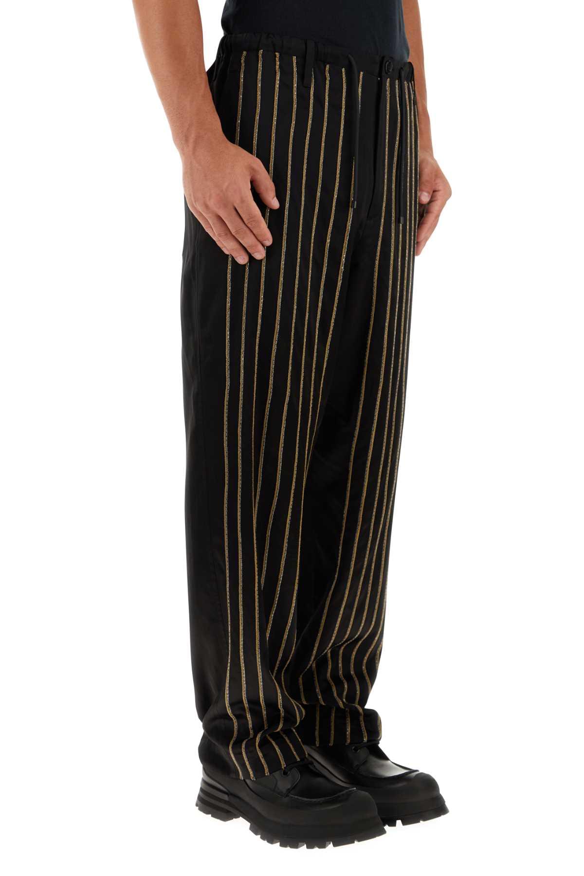 Dries Van Noten Men Black Viscose Blend Pant Luosophy