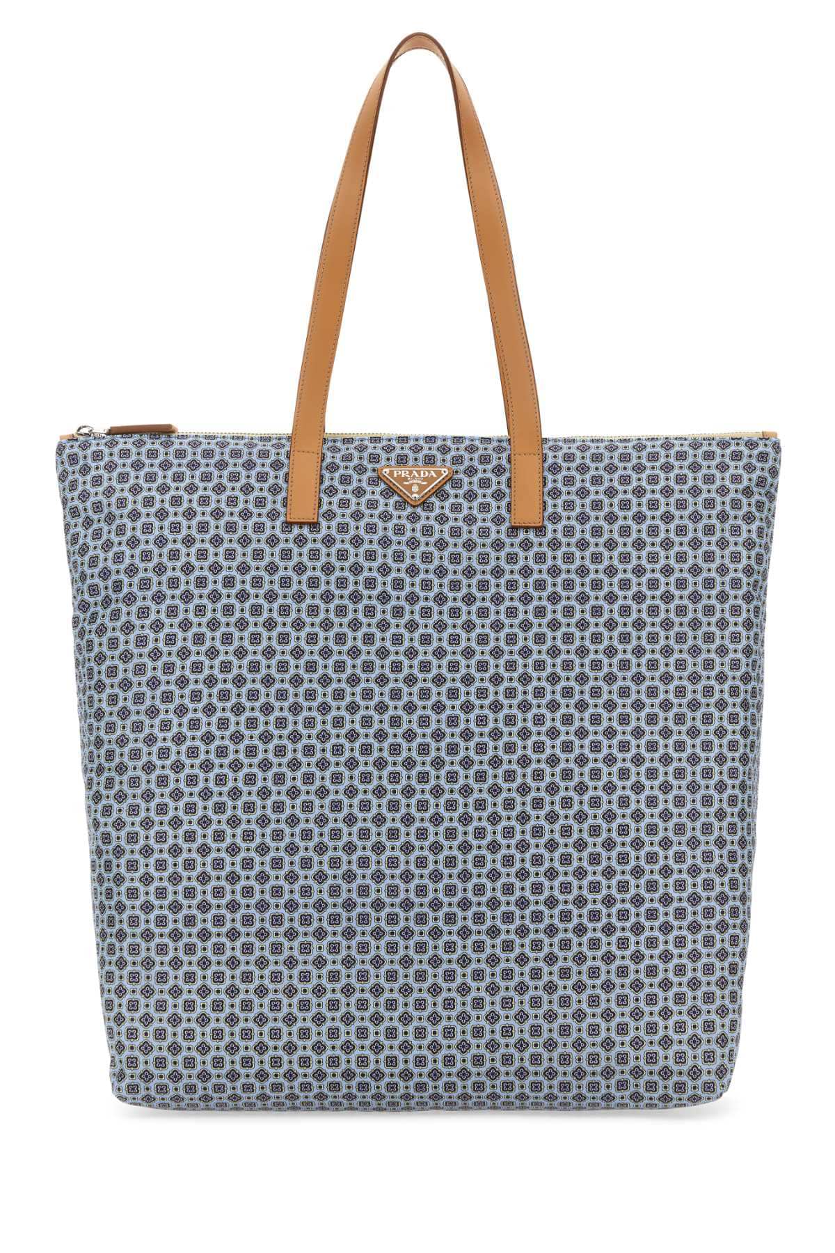 Prada Men Printed Re-Nylon Shopping Bag Luosophy