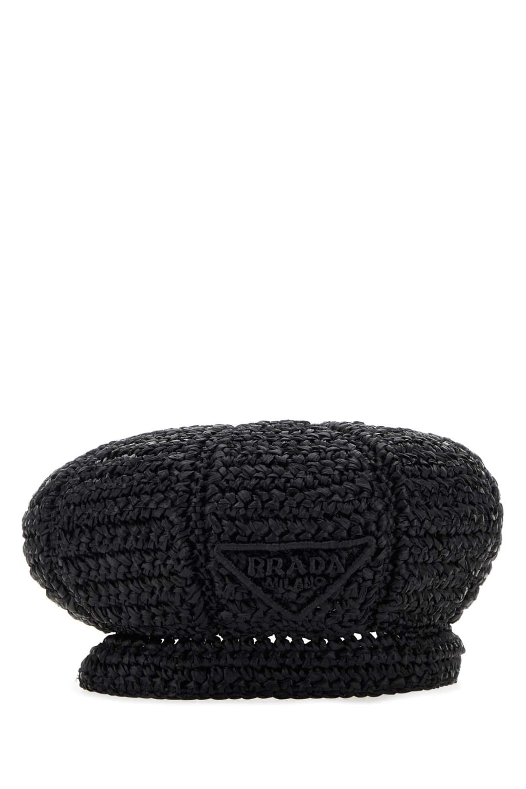 Prada Women Black Rafia Baker Boy Hat Luosophy