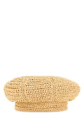 Prada Women Beige Rafia Baker Boy Hat Luosophy