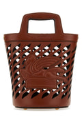 Etro Women Brown Leather Coffa Bucket Bag