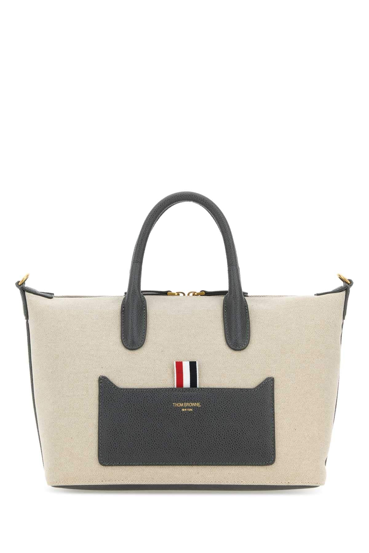Thom Browne Women Sand Canvas Duffle Small Handbag Luosophy