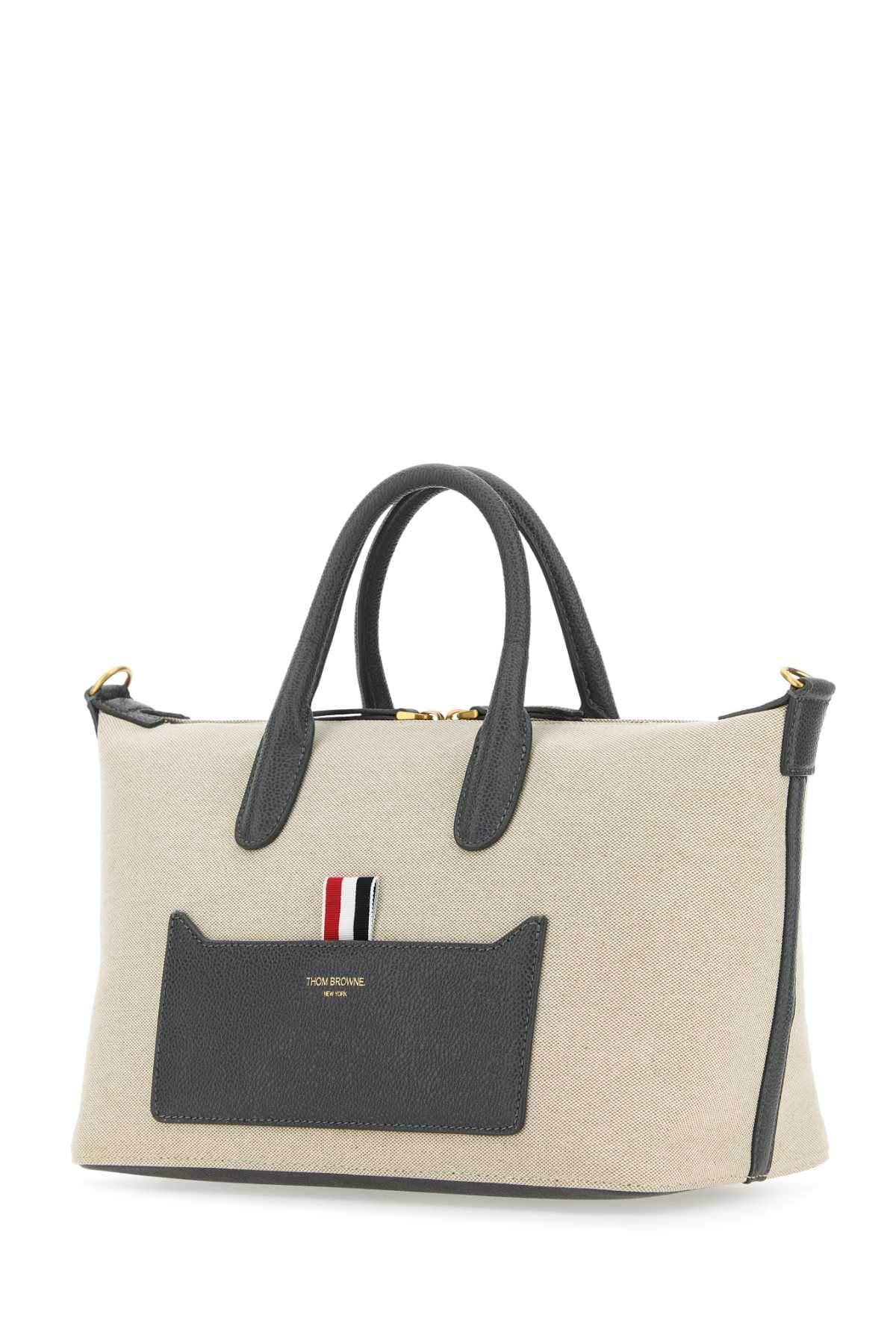 Thom Browne Women Sand Canvas Duffle Small Handbag Luosophy