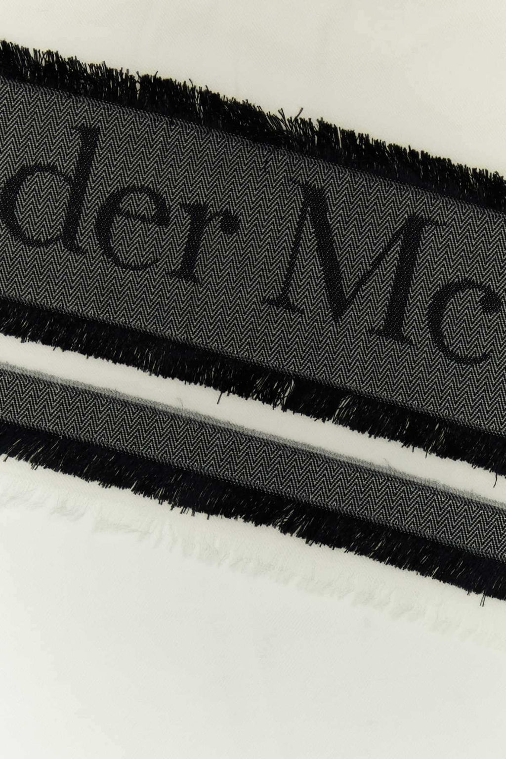 Alexander Mcqueen Women Ivory Wool Blend Foulard Luosophy