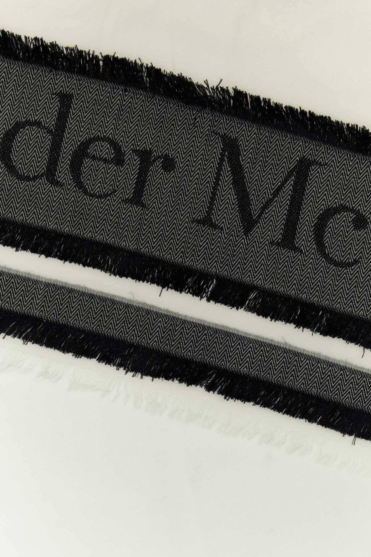 Alexander Mcqueen Women Ivory Wool Blend Foulard Luosophy