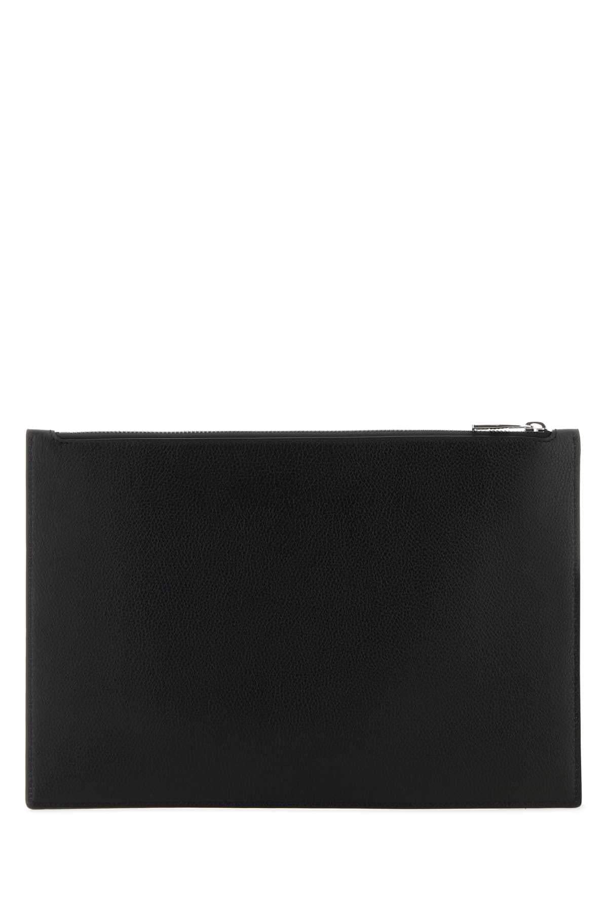 Alexander Mcqueen Men Black Leather Clutch Luosophy