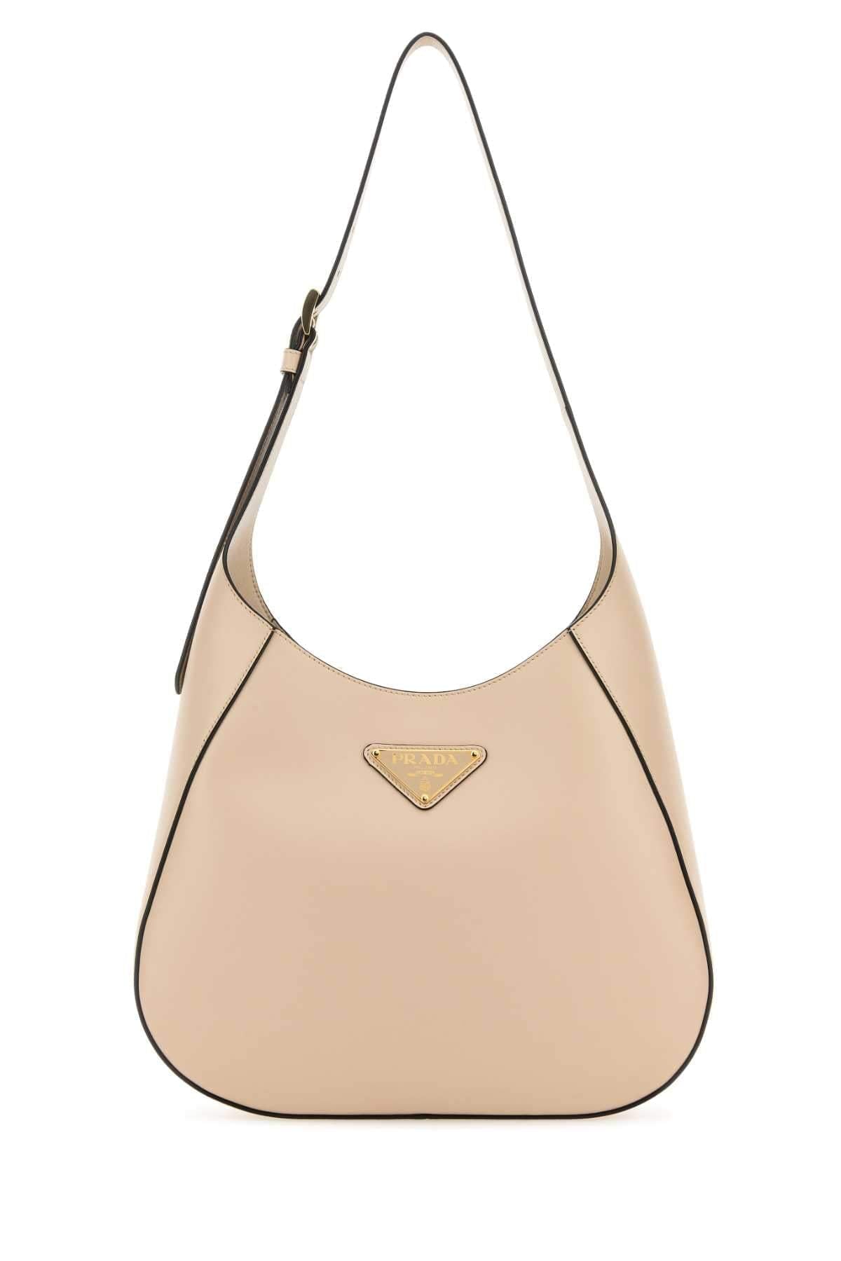 Prada Women Powder Pink Leather Shoulder Bag Luosophy