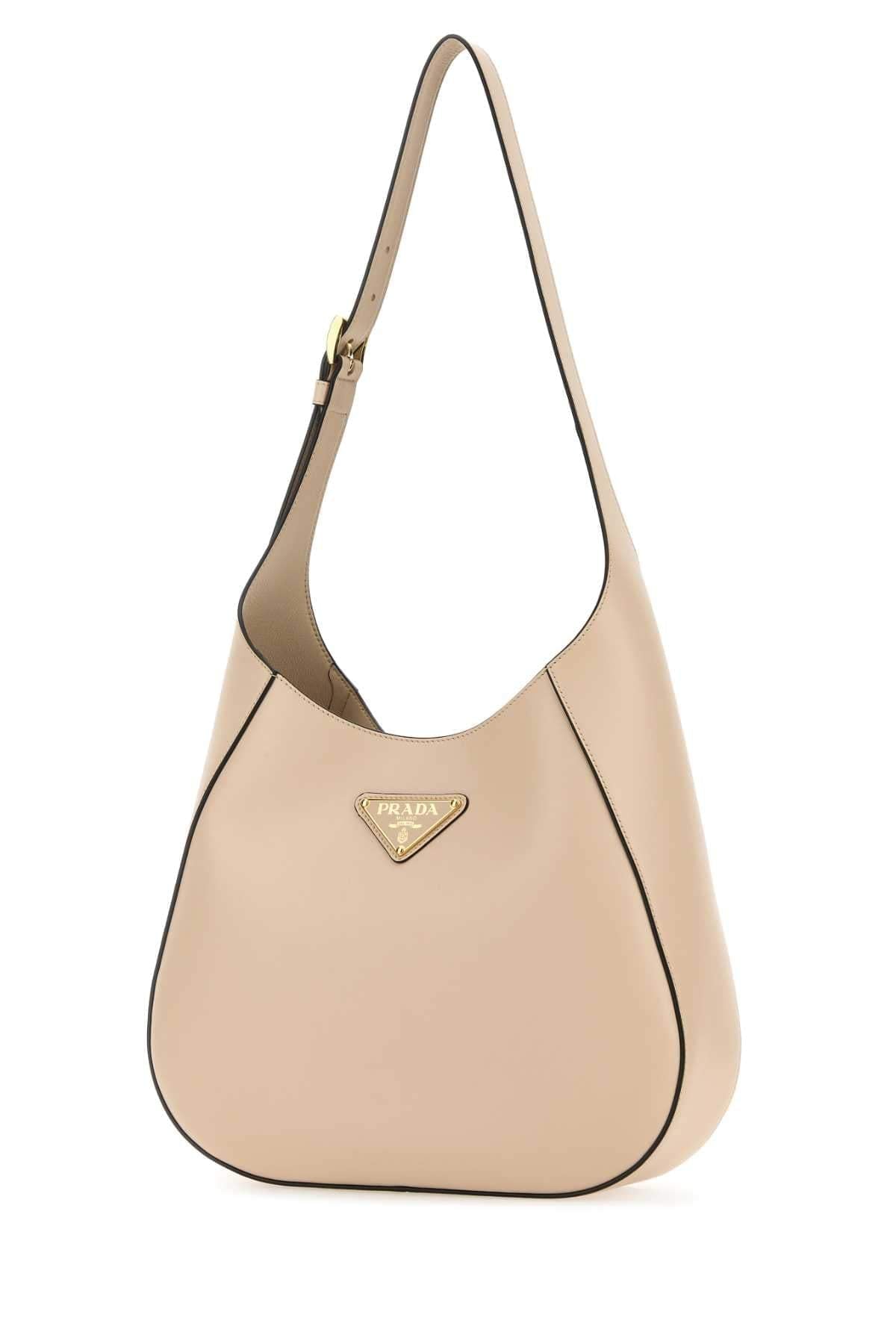 Prada Women Powder Pink Leather Shoulder Bag Luosophy