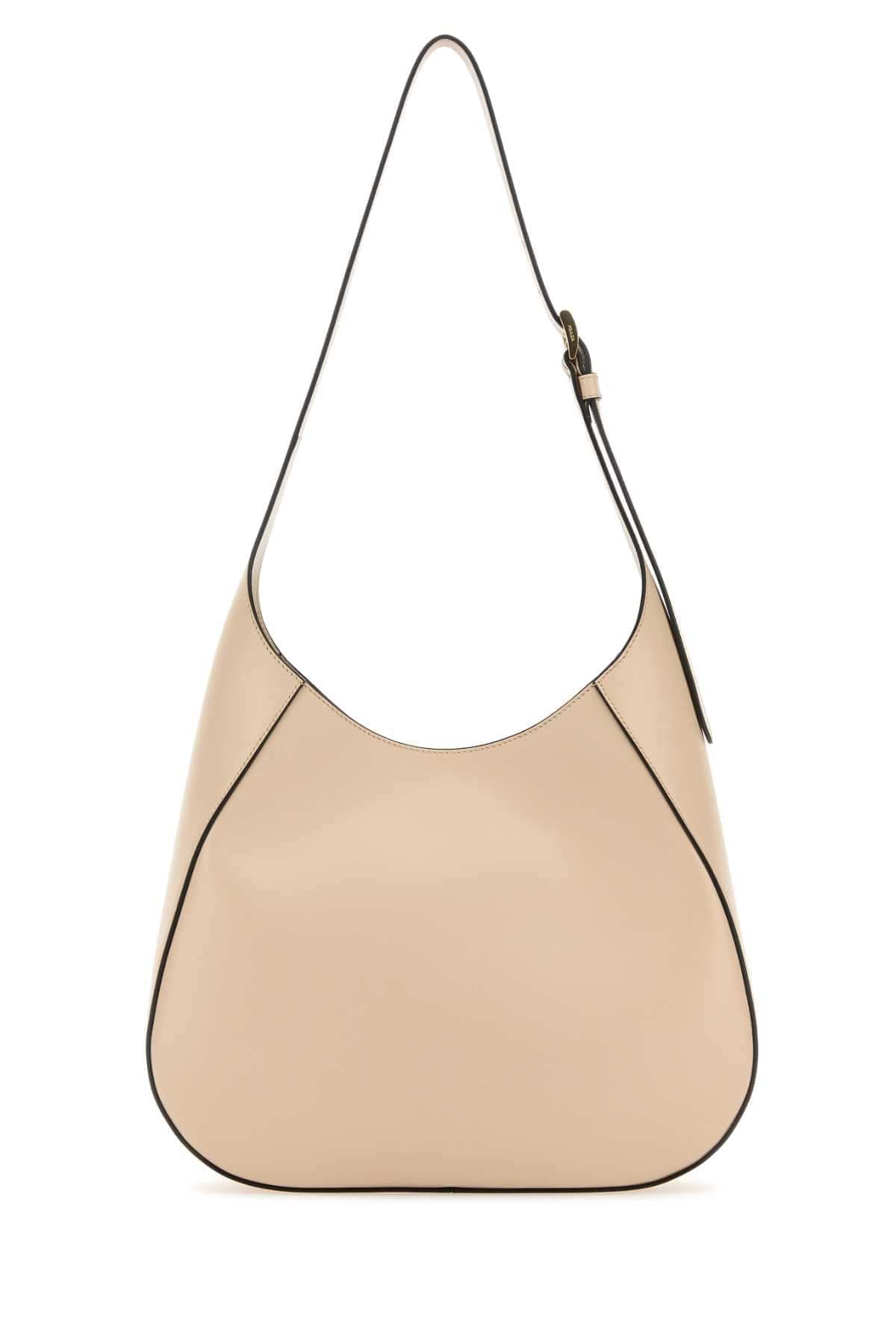 Prada Women Powder Pink Leather Shoulder Bag Luosophy